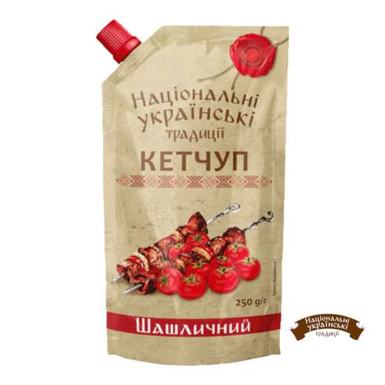 Кетчуп "Шашличний" д/п 250г / 20 шт тг ТМ НУТ Кетчуп "Шашличний" д/п 250г / 20 шт тг ТМ НУТ