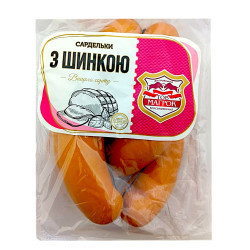 Сардельки С ветчиной в/с (н/о)(Газ 1 кг) ТМ "Магрок"
