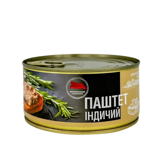 Консерва Паштет індичий (ж/б) 225  г / 12 шт кт ТМ "Тернопільський м'ясокомбінат"