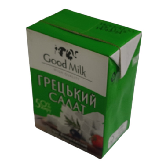 Продукт м'який кремовий "Грецький салат" 50% 200г Tetra Pak Good Milk / 18 шт кфс ТМ "Вись" Регал Продукт м'який кремовий "Грецький салат" 50% 200г Tetra Pak Good Milk / 18 шт кфс ТМ "Вись" Регал