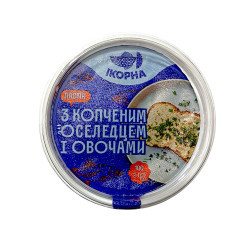 Паста с копченой селедкой и овощами 100 г/24 шт ТМ "ИКОРНАЯ"