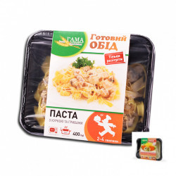 Паста с курицей и грибами