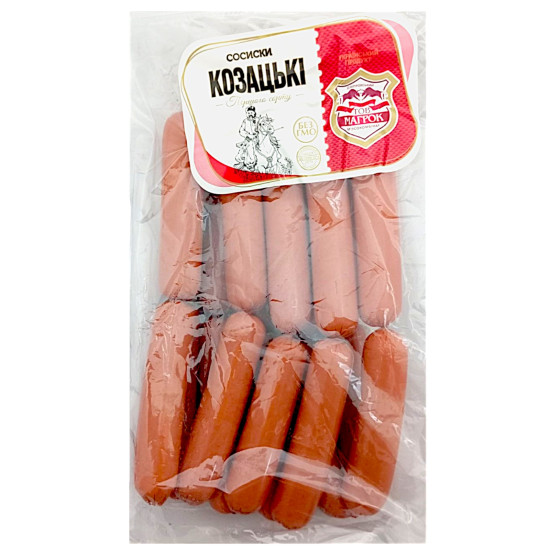 Сосиски Козацькі 1/с  п/а (Газ 1,0 кг) ТМ "Магрок "