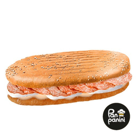 "Паніні Гранд Салямі з моцареллою 220 г бн ТМ Pan panini "Паніні Гранд Салямі з моцареллою 220 г бн ТМ Pan panini
