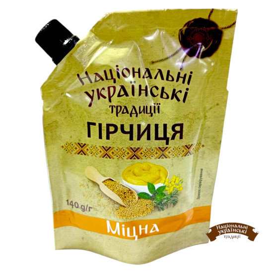 Гірчиця "Міцна" д/п 140 г / 30 шт тг ТМ НУТ Гірчиця "Міцна" д/п 140 г / 30 шт тг ТМ НУТ