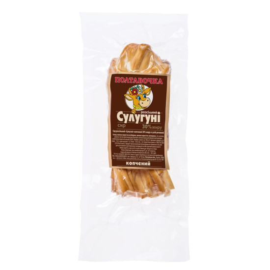 Сир розсільний Сулугуні 30% (Копчений вакуум 0,15 кг) Коса кфс ТМ "Полтавочка" Сир розсільний Сулугуні 30% (Копчений вакуум 0,15 кг) Коса кфс ТМ "Полтавочка"
