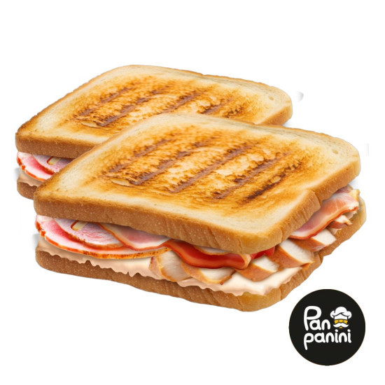 Тост "Три м'яса" 160 г бн ТМ Pan panini Тост "Три м'яса" 160 г бн ТМ Pan panini