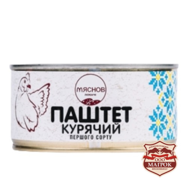 Консерва Паштет курячий (ж/б) ДСТУ 0,325 кг / 6 шт кт ТМ 