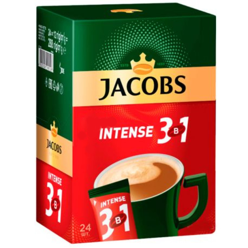 Кофе Якобс 3 в 1 интенс стиках 				
