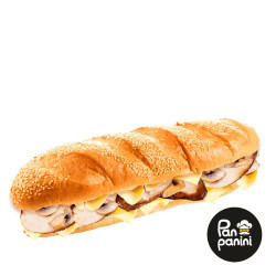 Багет Копчена курка з печерицями 220 г бн ТМ Pan panini