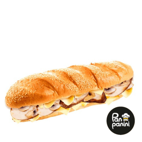 Багет Копчена курка з печерицями 220 г бн ТМ Pan panini Багет Копчена курка з печерицями 220 г бн ТМ Pan panini