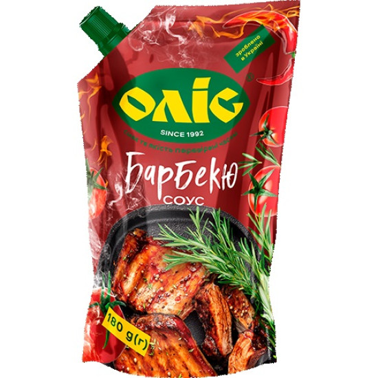 Соус Барбекю/BBQ дой/пак 180 г / 20 шт Оліс Соус Барбекю/BBQ дой/пак 180 г / 20 шт Оліс
