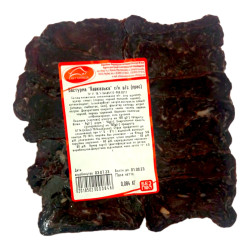 Бастурма "Кавказька" с/к в/с нарізка  80 г ТМ"Закарпатські ковбаси"