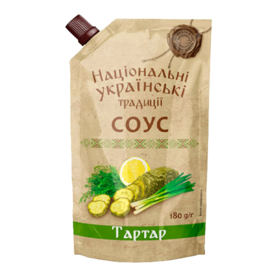 Соус "Тартар" 30% дой/пак 180 г / 20 шт ТМ НУТ Соус "Тартар" 30% дой/пак 180 г / 20 шт ТМ НУТ