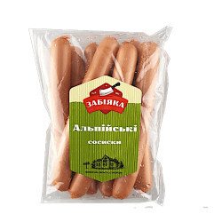Сосиски Альпийские (газ 0,55 кг) ТМ "Друга"