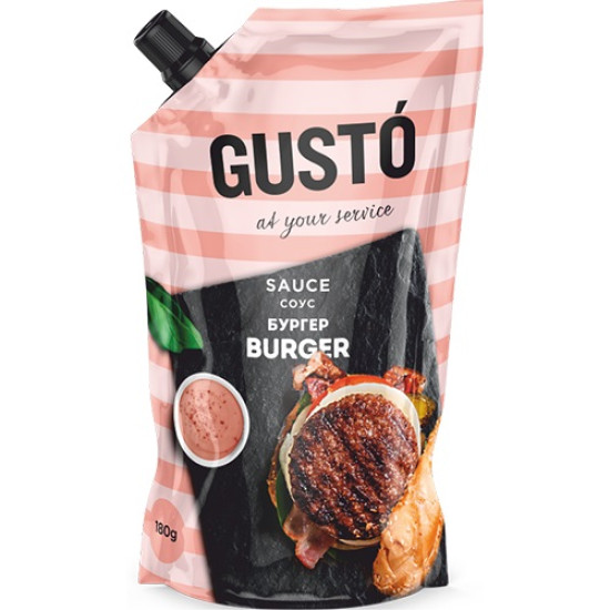 Соус "Бургер" 30% дой/пак 180 г / 20 шт Gusto Соус "Бургер" 30% дой/пак 180 г / 20 шт Gusto