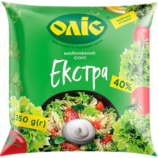 Майонезний Соус "Екстра" філ пак 0,35 кг / 33 шт Оліс Майонезний Соус "Екстра" філ пак 0,35 кг / 33 шт Оліс