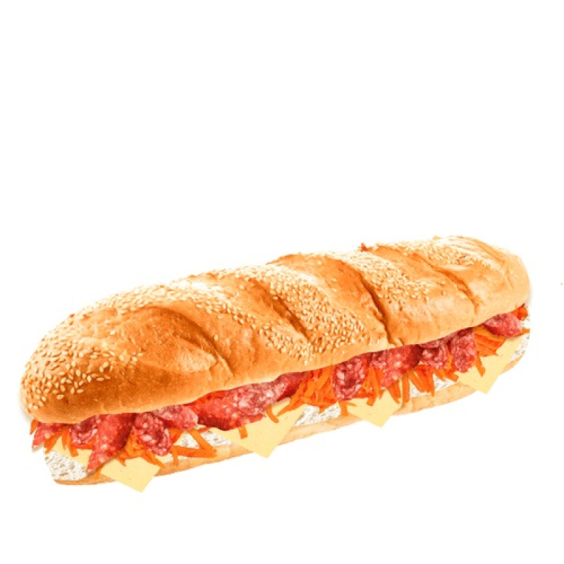Багет Мисливські ковбаски з сиром бн ТМ Pan panini