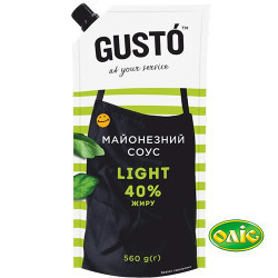 Майонезний соус "Light" 40% д/п 0.170 Gusto