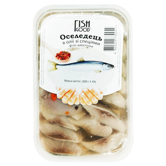 Філе-шматочки оселедця в/о ТМ Fish Good 0,3 TM FishGood Філе-шматочки оселедця в/о ТМ Fish Good 0,3 TM FishGood