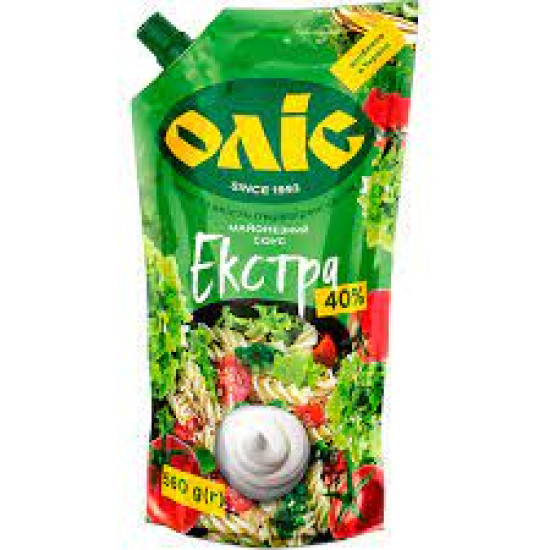 Майонезний Соус "Екстра" 40% дой-пак 560 г / 12 шт Оліс Майонезний Соус "Екстра" 40% дой-пак 560 г / 12 шт Оліс