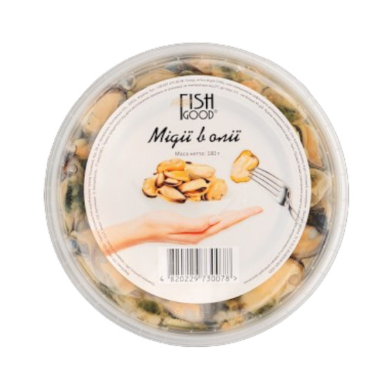 Мідії в/о 0,180 ТМ FISH GOOD TM FishGood Мідії в/о 0,180 ТМ FISH GOOD TM FishGood