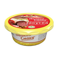 Закуска бутербродна зі смаком Салямі 100 г / 24 шт ТМ "Поляна смаку" Регал Закуска бутербродна зі смаком Салямі 100 г / 24 шт ТМ "Поляна смаку" Регал
