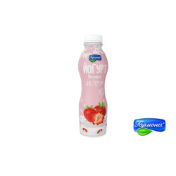 Йогурт «Полуниця» 1,6% пляшка 0,6 кг 21діб  (НОВИНКА)