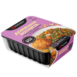Домашня котлета з гречкою, овочами та грибами 350г ТМ Мястрія