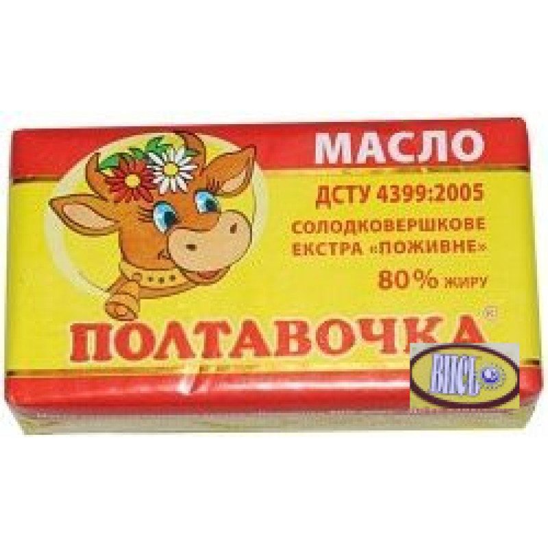 Масло с/в Поживне 80% 200 г/20 шт фольга ТМ 