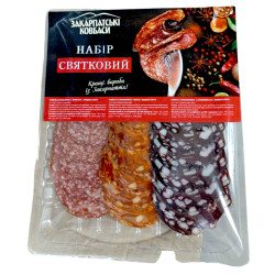 "нарізка М'ясний набір святковий  с/к 100 г ТМ"Закарпатські ковбаси" Регал