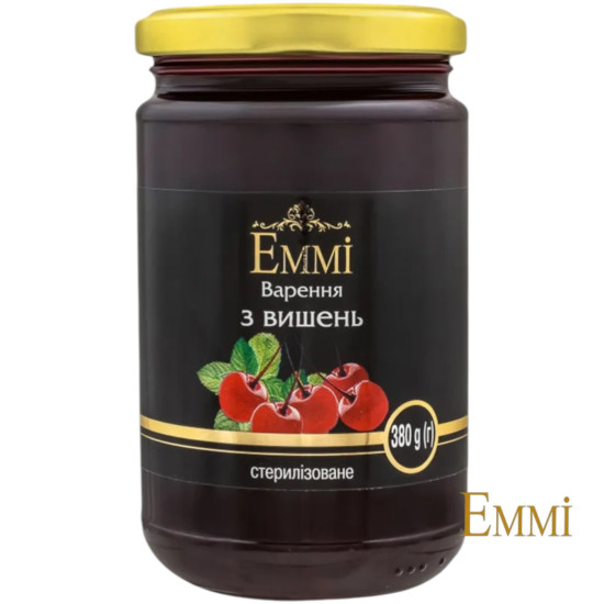 Вишня варення 380 г с/б / 12шт ТМ Emmi Вишня варення 380 г с/б / 12шт ТМ Emmi