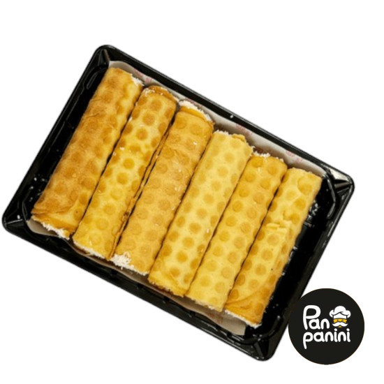 Вафельні трубочки "Рафаелло" блістер 240г (6шт/уп) ТМ Pan panini Вафельні трубочки "Рафаелло" блістер 240г (6шт/уп) ТМ Pan panini