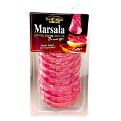 нарізка Шинка Марсала  с/к в/с 80 г ТМ"Закарпатські ковбаси" Регал