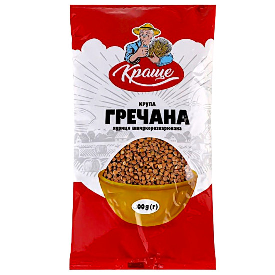 Крупа гречана ядриця швидкорозварювана в/г 0,8 кг/20 шт. ТМ "Краще" Крупа гречана ядриця швидкорозварювана в/г 0,8 кг/20 шт. ТМ "Краще"