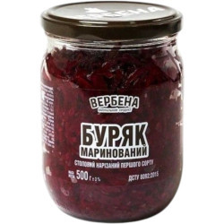 Консерва Буряк маринований  0,5 / TWIST OFF / 6 шт кт ТМ Вербена