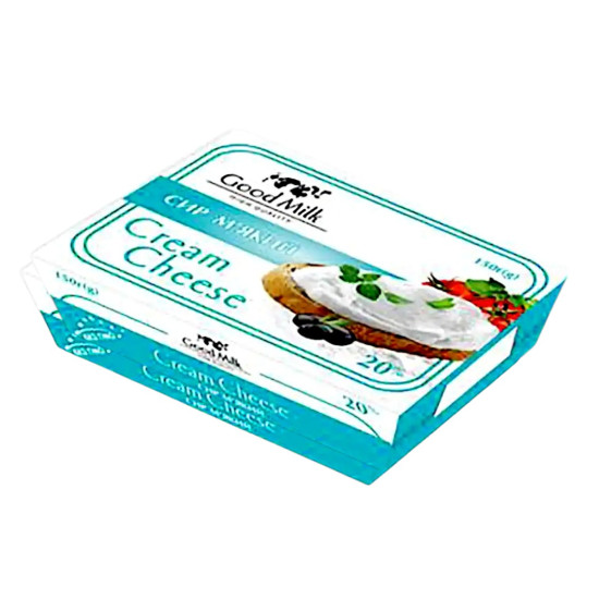 Сир м'який "Крем - Сир" 20% 150г ванночка Good Milk / 12 шт кфс ТМ "Вись" Регал Сир м'який "Крем - Сир" 20% 150г ванночка Good Milk / 12 шт кфс ТМ "Вись" Регал