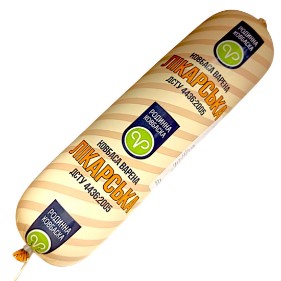 Ковбаса Лікарська в/г 1 кг ТМ Родинна ковбаска