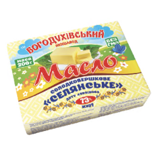 Масло Селянське солодке фасоване 73% 180г ГОСТ "ТМ "БМ" Масло Селянське солодке фасоване 73% 180г ГОСТ "ТМ "БМ"