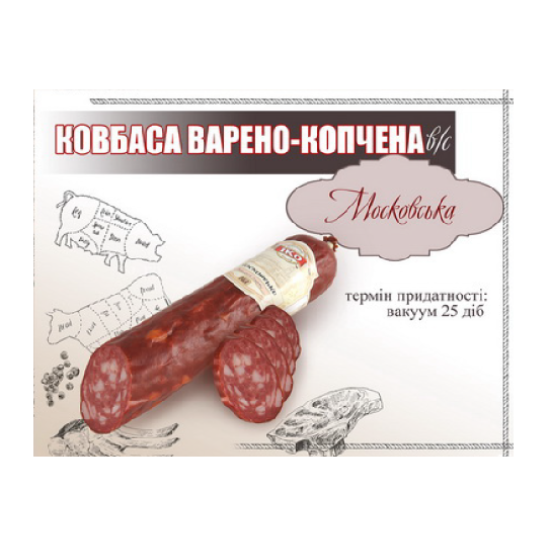 Ковбаса Московська н/к в/с ТМ "ІКО ІФ" Ковбаса Московська н/к в/с ТМ "ІКО ІФ"