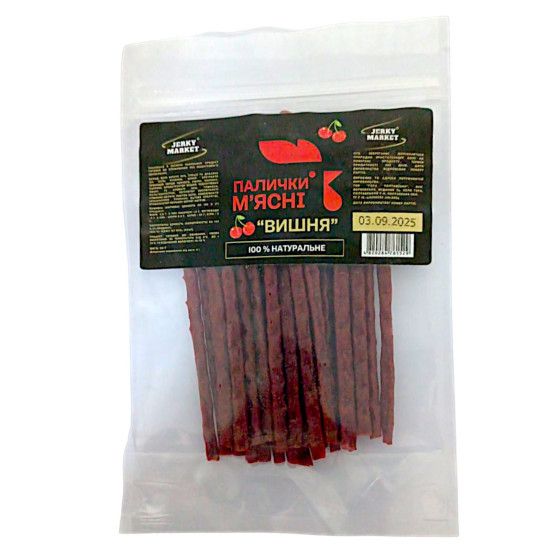 Мясна палочка Вишня 50 гр ТМ JERKY MARKET Мясна палочка Вишня 50 гр ТМ JERKY MARKET
