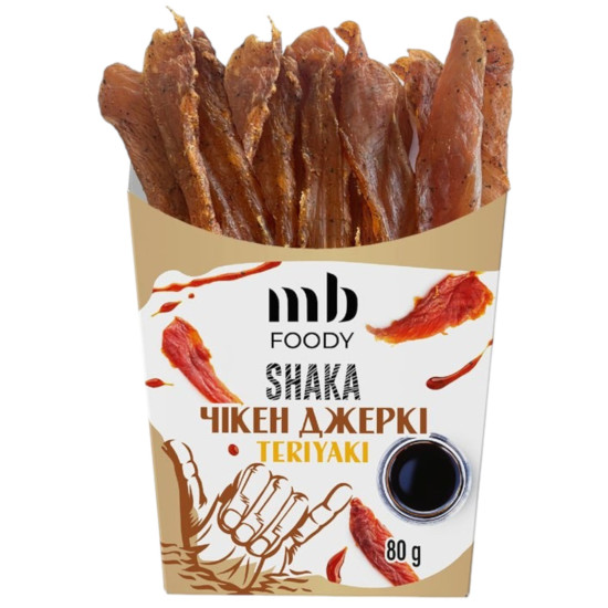 Чікен Джерки Teriyaki 80 г/12 шт TM MB Foody Чікен Джерки Teriyaki 80 г/12 шт TM MB Foody