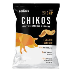 Снек скоринки свинини "CHIKOS" зі смаком сиру 44 г / 30 шт