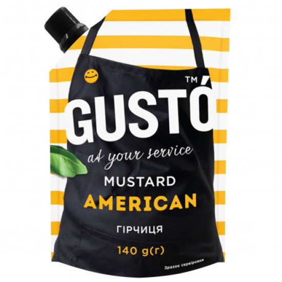 Гірчиця American д/п 140 г / 30 шт тг Gusto Гірчиця American д/п 140 г / 30 шт тг Gusto