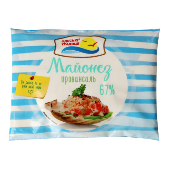Майонез "Провансаль" 67% дой-пак 160 г / 35 шт ТМ "Одеські традиції" Майонез "Провансаль" 67% дой-пак 160 г / 35 шт ТМ "Одеські традиції"