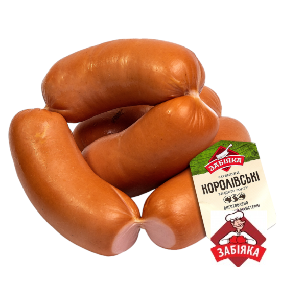 Сардельки Королівські в/с (газ 0,8 кг) ТМ "Забіяка" Сардельки Королівські в/с (газ 0,8 кг) ТМ "Забіяка"
