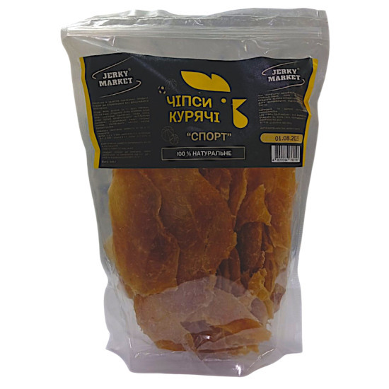 Чіпси курячі Спорт ZIP-пакет ТМ JERKY MARKET 0,5кг / 3кг Чіпси курячі Спорт ZIP-пакет ТМ JERKY MARKET 0,5кг / 3кг