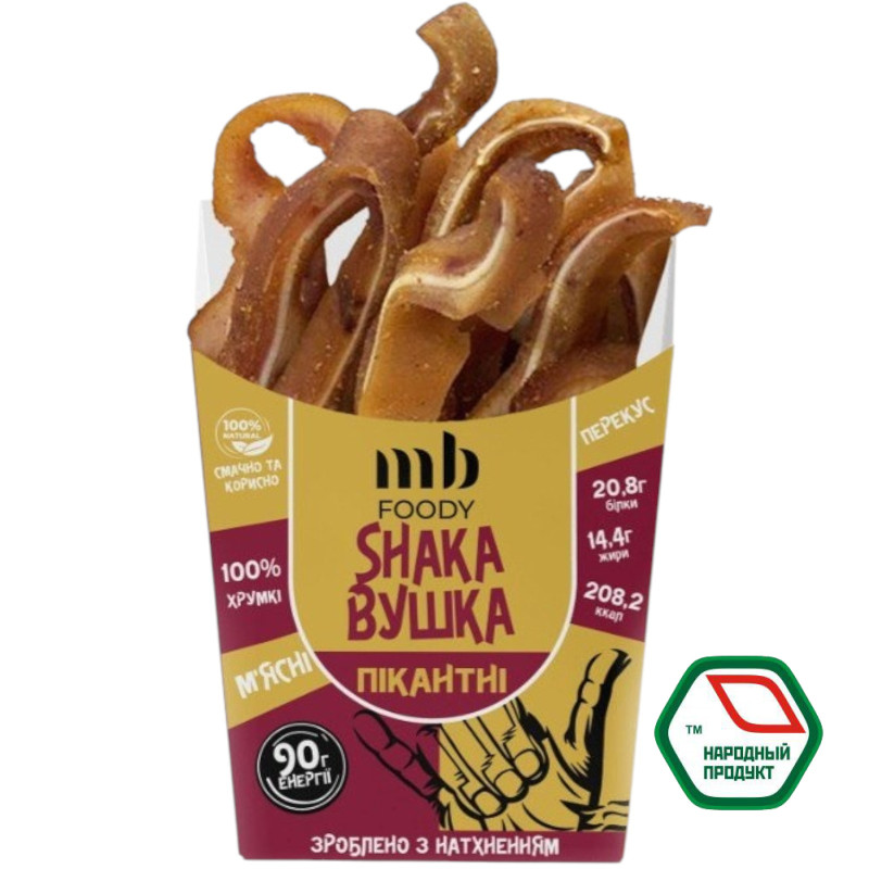 Вушка пікантні свинина 90 г/12 шт TM MB Foody