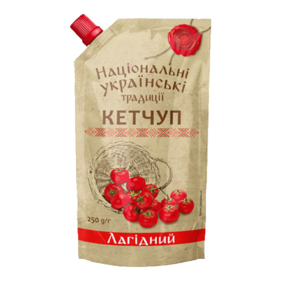 Кетчуп "Лагідний" д/п 250 г / 20 шт тг ТМ НУТ Кетчуп "Лагідний" д/п 250 г / 20 шт тг ТМ НУТ
