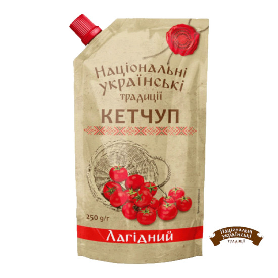 Кетчуп "Лагідний" д/п 250 г / 20 шт тг ТМ НУТ Кетчуп "Лагідний" д/п 250 г / 20 шт тг ТМ НУТ